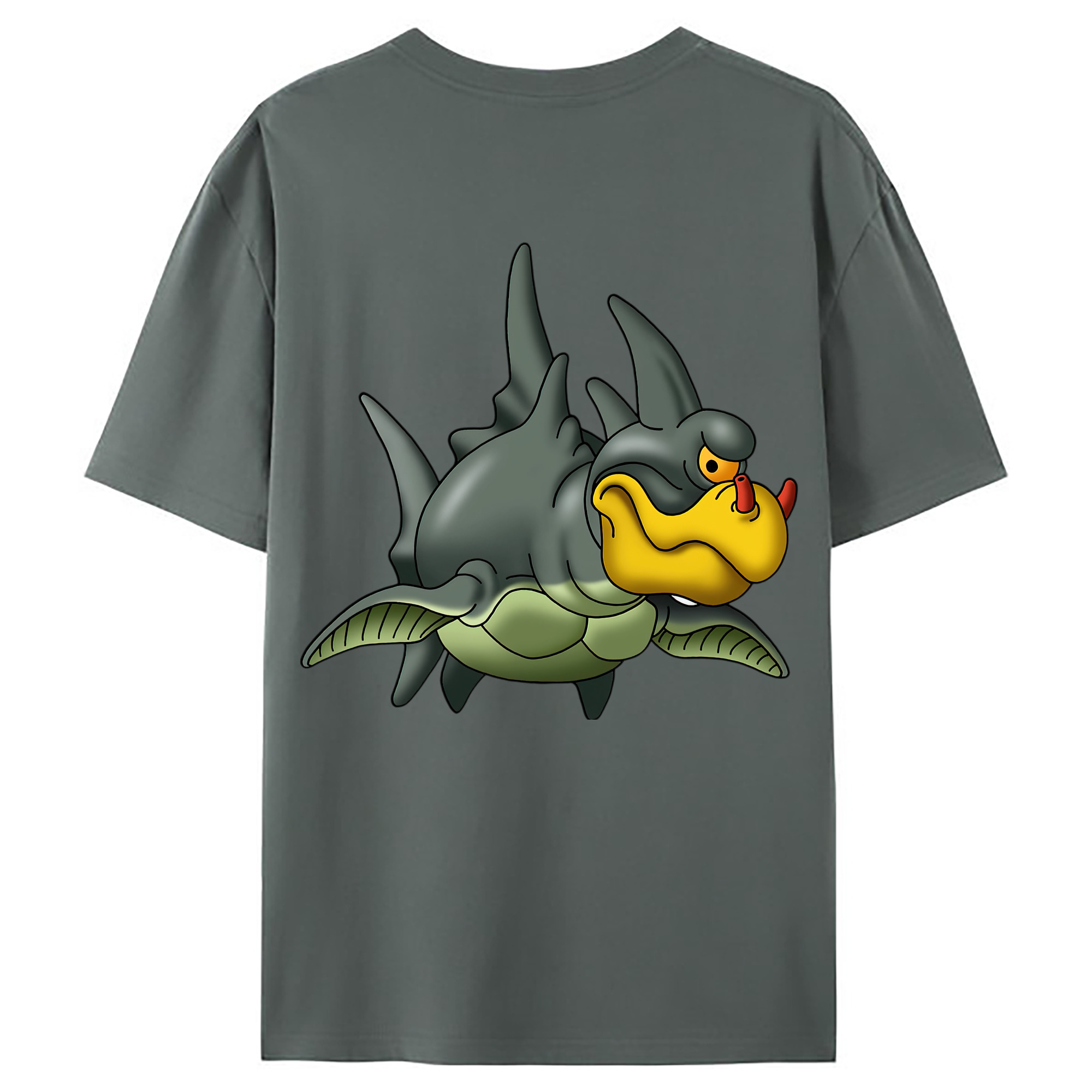 （画像用） ドラゴンクエスト Doragon Kuesuto Dragon Quest 綿100％ メンズ半袖Tシャツ（バックプリント） 通気性